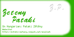 zeteny pataki business card